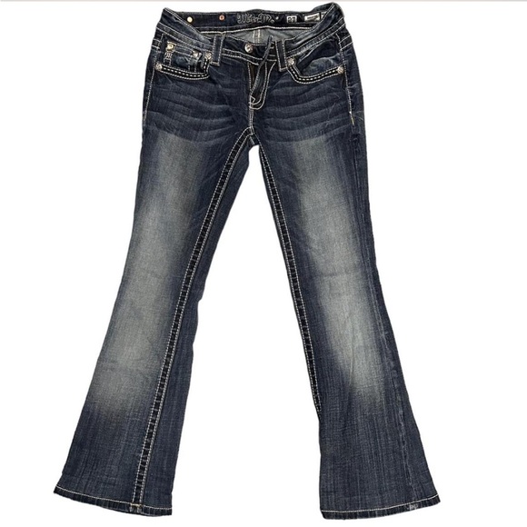 Miss Me Jeans with Cow Print Pocket - Picture 2 of 4